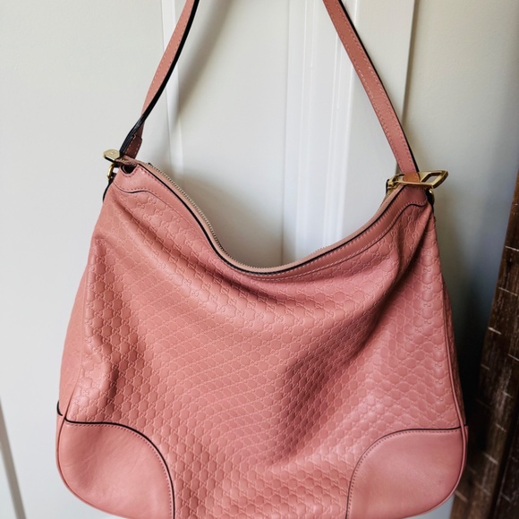 Gucci Hobo Microguccissima Pink Leather Shoulder Bag - Picture 2 of 12